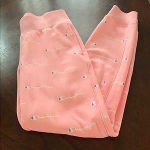 Baby pink champion sweatpants size small
